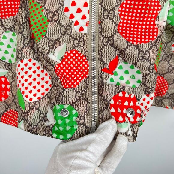 NWT Gucci Men's Les Pommes Nylon Jacket Size 44 - Picture 13 of 16